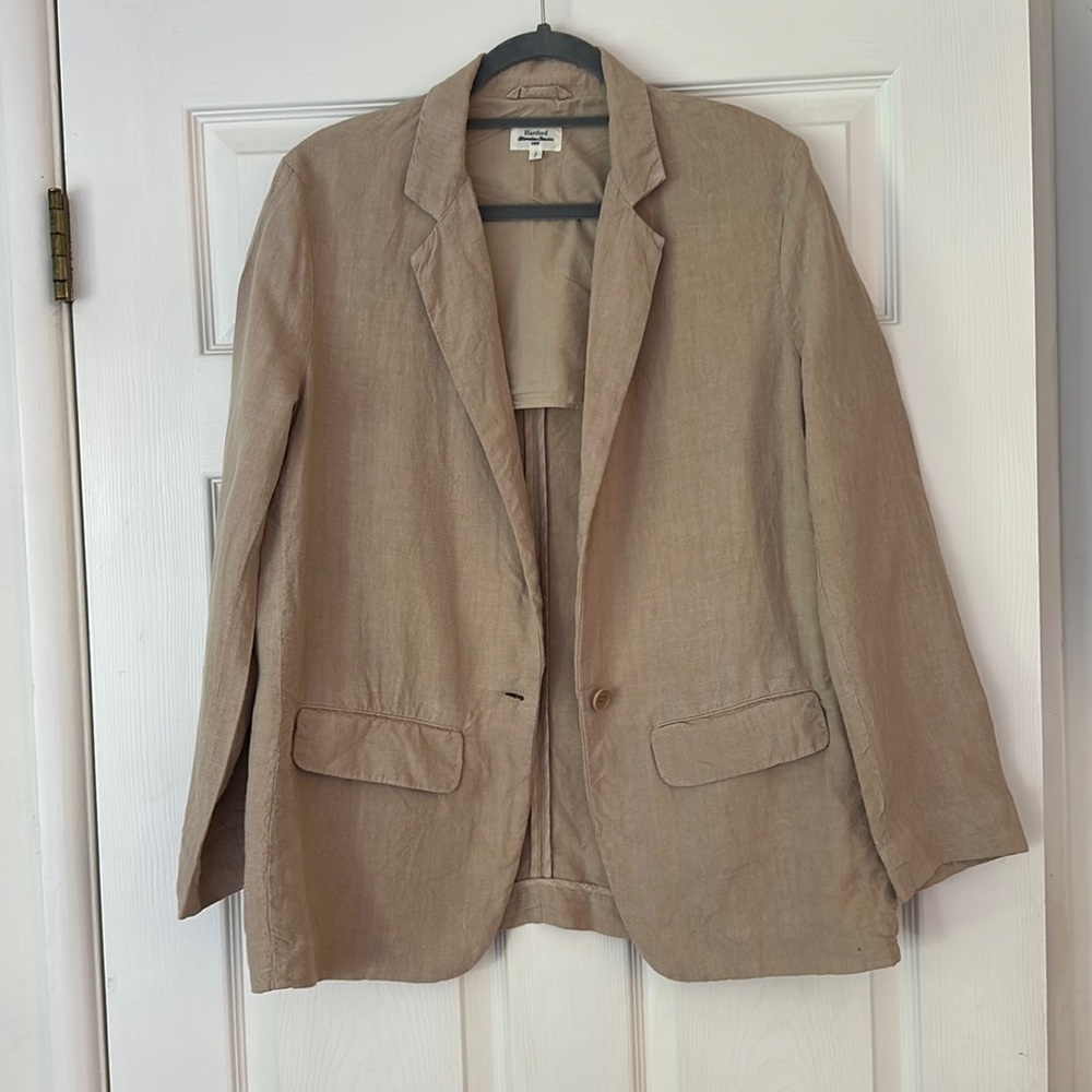 Hartford Linen Blazer in Natural -SZ- 2 (small)